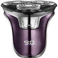 aiqiua Electric Razor, Rechargeable Electric Shaver Waterproof Wet & Dry Rotary Shavers for Men Electric Shaving Razors with Pop-up Trimmer,