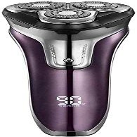 aiqiua Electric Razor, Rechargeable Electric Shaver Waterproof Wet & Dry Rotary Shavers for Men Electric Shaving Razors with Pop-up Trimmer,
