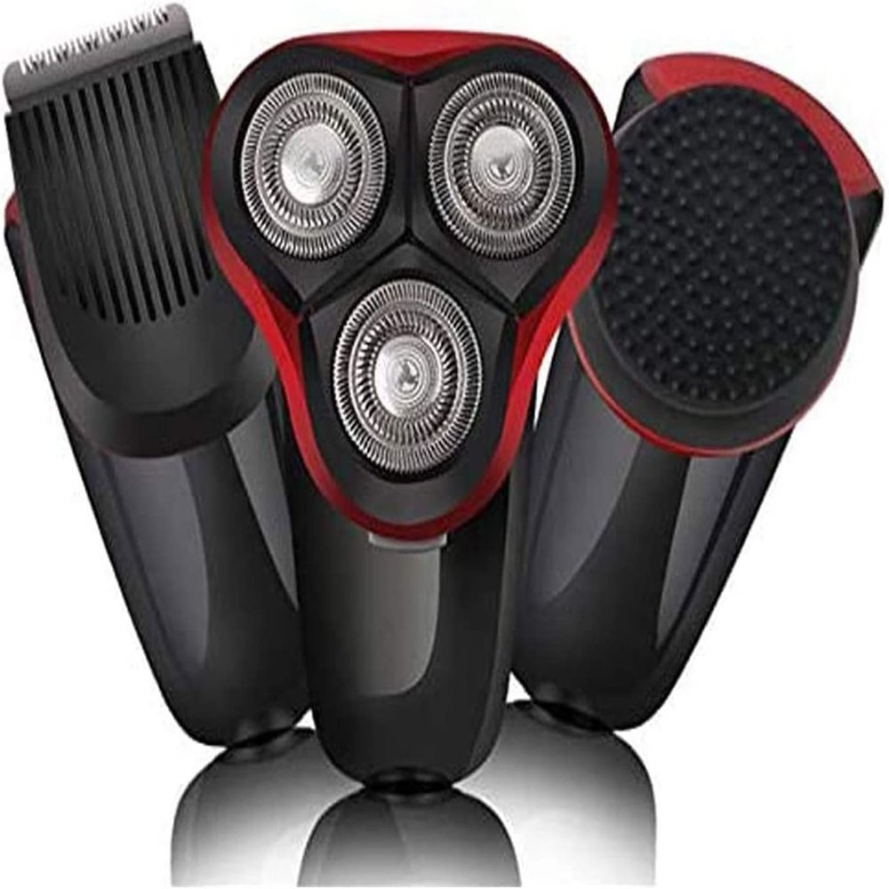 aiqiua Electric Shaver for Men, 3 in 1 Head Shavers for Bald Men Electric Rotary Razor Beard Trimmer Grooming Kit, Easy to Operate and Store