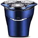 aiqiua Men's Electric Shaver - Cordless Rechargeable Rotary Shaver Razor for Men with Pop-up Sideburn Trimmer Wet and DryEasy to Operate and Store