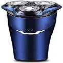 aiqiua Men's Electric Shaver - Cordless Rechargeable Rotary Shaver Razor for Men with Pop-up Sideburn Trimmer Wet and DryEasy to Operate and Store
