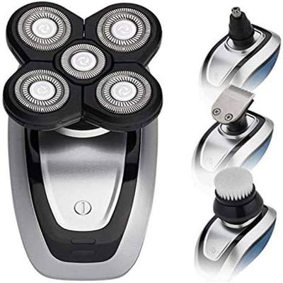 aiqiua Electric Razor for Men 4 in 1 Bald Head Shaver Hair Clippers Wet and Dry Electric Shaver for Men Head and Face Grooming Kit Rechargeable