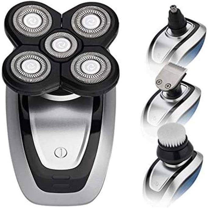 aiqiua Electric Razor for Men 4 in 1 Bald Head Shaver Hair Clippers Wet and Dry Electric Shaver for Men Head and Face Grooming Kit Rechargeable