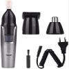 aiqiua Ear and Nose Hair Trimmer 3 in 1 Rechargeable Professional Electric Eyebrow and Facial Hair Trimmer with Waterproof Head Double-Easy to use, Unisex view 4