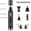 aiqiua Nose and Ear Hair Trimmer, 4 in 1 Professional Painless Nose Hair Remover for Men and Women, Waterproof Stainless Steel Head, Dual Edge Blades view 4