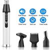aiqiua Nose and Ear Hair Trimmer, 4 in 1 Professional Painless Nose Hair Remover for Men and Women, Waterproof Stainless Steel Head Mute Motor Cleaning Brush view 3