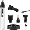 aiqiua Nose and Ear Hair Trimmer, 4 in 1 Professional Painless Nose Hair Remover for Men and Women, Waterproof Stainless Steel Head Mute Motor Cleaning Brush view 4