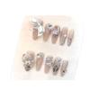 Handmade nail art plush teddy bear full of diamonds explosive and shiny long detachable fake nails, finished batch of 10PCS (Size : XS) view 1