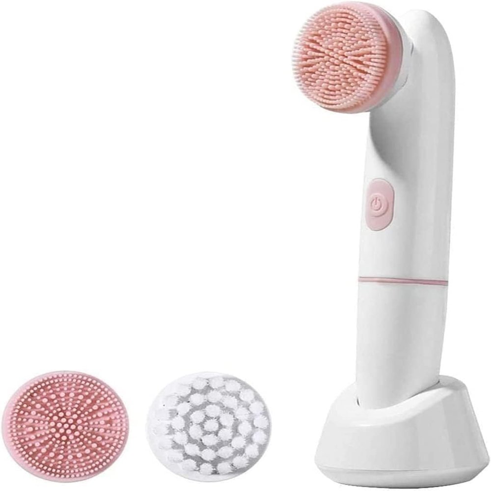aiqiua Facial Cleansing Brush, Electric Spin Facial Brush with 2 Different Brush Heads for Deep Cleansing, Massaging The Perfect Ideal Gift