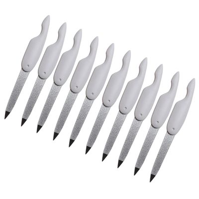 Healeved 10pcs Folding Nail Files Professional Double-Sided Manicure Buffers for Natural and Nails Portable Grooming Tools