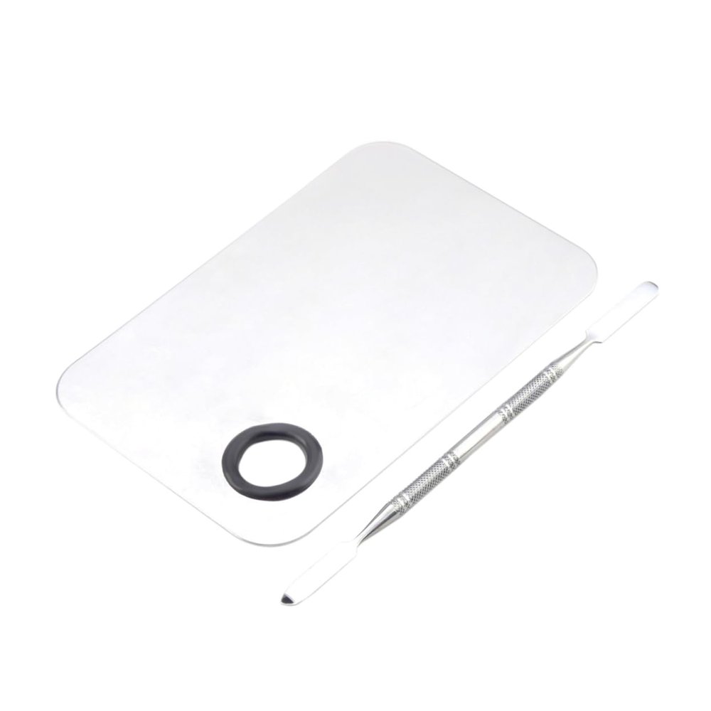 Didiseaon Stainless Steel Cosmetic Mixing Palette Spatula Tool Lady Makeup Essential for Professional and Home Use and Easy to Clean