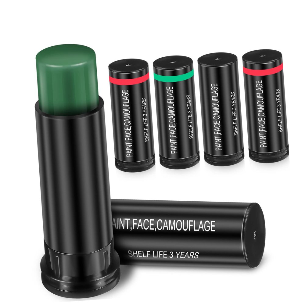 Didiseaon 6pcs Eye Black Sticks for Sports Makeup Anti-glare Face Paint for Football Baseball and Soccer Athletes Includes Black Green Brown Sticks