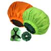 2Pcs Genergy Shower Cap, Large& Reusable &Satin Lined Shower Cap for Women Waterproof,Adjustable &Double Layers &Reversible Satin bonnet Shower CapsOrange+Green view 1