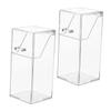 2pcs Acrylic Makeup Brush Holder Cover Cosmetics Storage Container for Desk Organization Suitable for Makeup Brushes and Pens Lightweight and Practical Design view 1