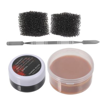 HAPINARY Special Effects Wax Makeup Kit for Fake Scars and Wounds Halloween Costume Party Makeup Tools Realistic Fake Blood Scab Wax for Creative Cosplay