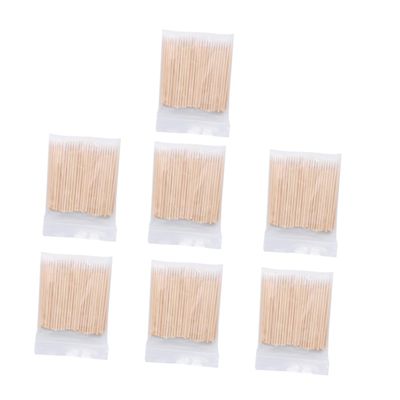 VINTORKY 7packs Disposable Cotton Swab Sticks Pointed Cleaning Rods for Ears Makeup Removal and Wound Care