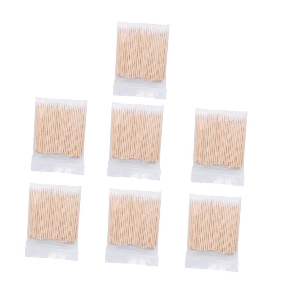 VINTORKY 7packs Disposable Cotton Swab Sticks Pointed Cleaning Rods for Ears Makeup Removal and Wound Care