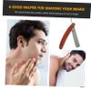 FOYTOKI Beard Razor for Men Manual Shaving Straight Stainless Steel Barber Shop Random Style view 2