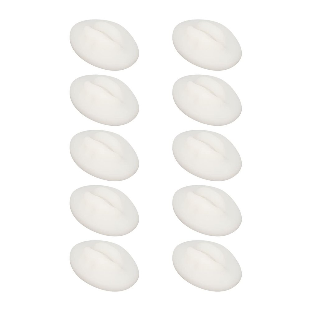 10 Pieces 3D Tattoo Practice Lips Soft Silicone Realistic Tattoo Fake Skin for Semi-Permanent Makeup Microblading Lip Training Kit (White)