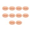 10PCS 3D Practice Lips, Soft Silicone Realistic Tattooing Fake Skin for Semi Permanent Make Up Microblading Lip Training Kit (Dark Skin Tone) view 1