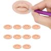 10PCS 3D Practice Lips, Soft Silicone Realistic Tattooing Fake Skin for Semi Permanent Make Up Microblading Lip Training Kit (Dark Skin Tone) view 4