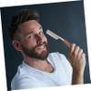 IWOWHERO Barber Shop Manual Shaver Straight Razor for Beard Stainless Steel Manual Beard Shaving Tool Random Style view 3