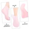 SOESFOUFU 2-Pack Moisturizing Socks Gloves Set Exfoliating Remover for Dry Hands Feet Spa Gloves for Foot Care Pink view 4