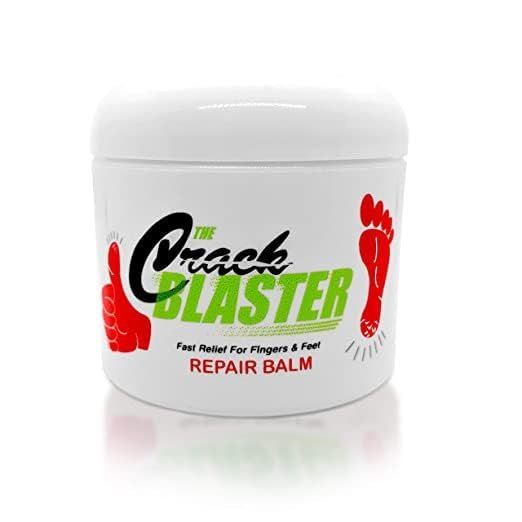 Crack Blaster Repair Balm - Lanolin Based Thick Moisturizing Balm for Dry Skin, Heel Pain, Plantar Fasciitis, Athletes Foot - 4 OZ Original Formula!
