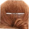 IWOWHERO 7.8cm 20 Tooth Metal Wire Bridal Veil Hair Comb Wedding Veil Clip for Diy Hair Pieces view 3