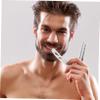 FOYTOKI Vintage Manual Steel Scraper Razor for Beard Eyebrow Shaping and Haircut Full Steel Design for Comfortable Grip Lightweight for Home and Salon Use view 2