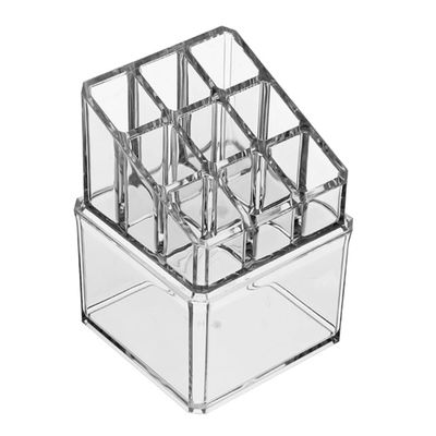 VINTORKY Acrylic Lipstick Storage Organizer Transparent Multifunctional Makeup Holder with Cases for Easy Access Dresser Vanity and Bathroom Countertop Use