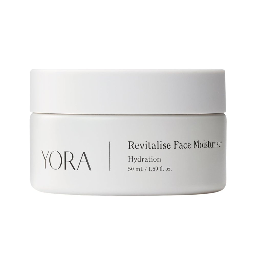 YORA Revitalise Face Moisturiser with Red Snow Algae, Ginseng & Tetrapeptides | Lightweight Hydrating Cream for a Smooth & Radiant Complexion | All Skin Types