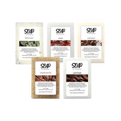 5 Pack handmade soap. WARM & COZY variety pack. | 5x3.5oz | For sensitive and dry skin.