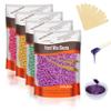 4 Colors Hard Wax Beads for Hair Removal,Gentle Hard Wax Kit with 10 Applicator Sticks,Peel-Off Waxing Beads for Facial and Full Body view 1