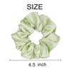 12 Pcs Satin Silk Scrunchies, Soft Hair Ties, Fashion Bands, Bows, Ropes, Elastic Bracelets, Ponytail Holders for Women and Girls (4.5 Inch, Tender Green) view 3