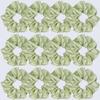 12 Pcs Satin Silk Scrunchies, Soft Hair Ties, Fashion Bands, Bows, Ropes, Elastic Bracelets, Ponytail Holders for Women and Girls (4.5 Inch, Tender Green) view 4