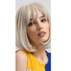 Azedssw Short Straight Bob Synthetic Wigs With Bangs For Women Ombre Blonde Wigs Cosplay Party Daily Hair view 1