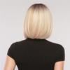 Azedssw Short Straight Bob Synthetic Wigs With Bangs For Women Ombre Blonde Wigs Cosplay Party Daily Hair view 3