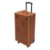 BINELUCOLU Rolling Makeup Train Case, Cosmetic Trolly with Lockable Wheels Make up Travel Case Barber Case Hairdressing Travel Case Holds 33.07-44.09 lbs (Coffee) view 1