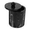 ABOOFAN Apothecary Jars Home Decoration Minimalist Home Decor Cotton Swabs Holder House Decorations for Home Sponge Holder Cotton Holder Cosmetic Pads Jar Marble Makeup Stand, 8.3*8.3*11.1cm, Black view 1