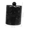 ABOOFAN Apothecary Jars Home Decoration Minimalist Home Decor Cotton Swabs Holder House Decorations for Home Sponge Holder Cotton Holder Cosmetic Pads Jar Marble Makeup Stand, 8.3*8.3*11.1cm, Black view 3