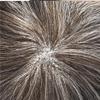 PUNRU HAIR Full French Lace Human Hair System for Men Black Brown Blonde Hair Toupee for Mens Hair Replacement System Bleached Knots Hairpiece 8"X10" #350 Dark Brown with 50% gray-90% density view 4