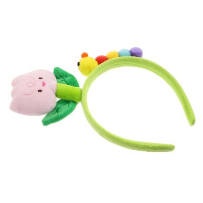 CHILDWEET Cute Flower Puff Headband for Women Spa Face Washing Hairband Soft Hair Hoop Adorable Cartoon Design for Makeup Skincare and Cosplay Occasions
