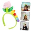 CHILDWEET Cute Flower Puff Headband for Women Spa Face Washing Hairband Soft Hair Hoop Adorable Cartoon Design for Makeup Skincare and Cosplay Occasions view 4