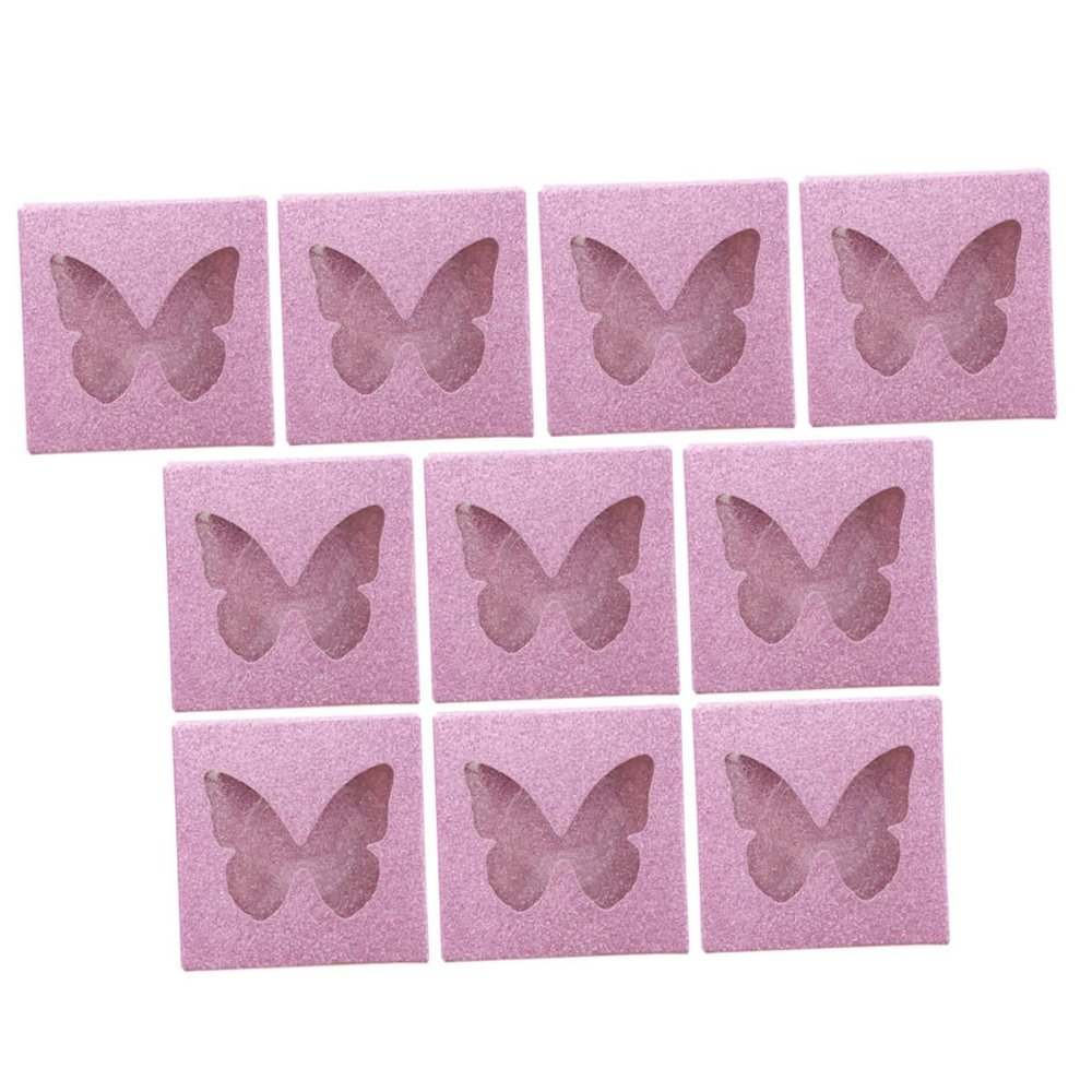 Mikinona 10sets Lash Holder Case Butterfly Eyelash Packaging Boxes Empty Lash Case
