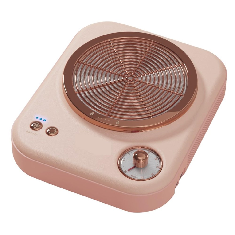 RomildaYuan Nail Dust Collector, 35000rpm 2 in 1 Nail Drill Salon Vacuum Cleaner Dust Collector Manicure Polish Dirty Catcher Recharable Nail Dust Collector with Reusable Filte