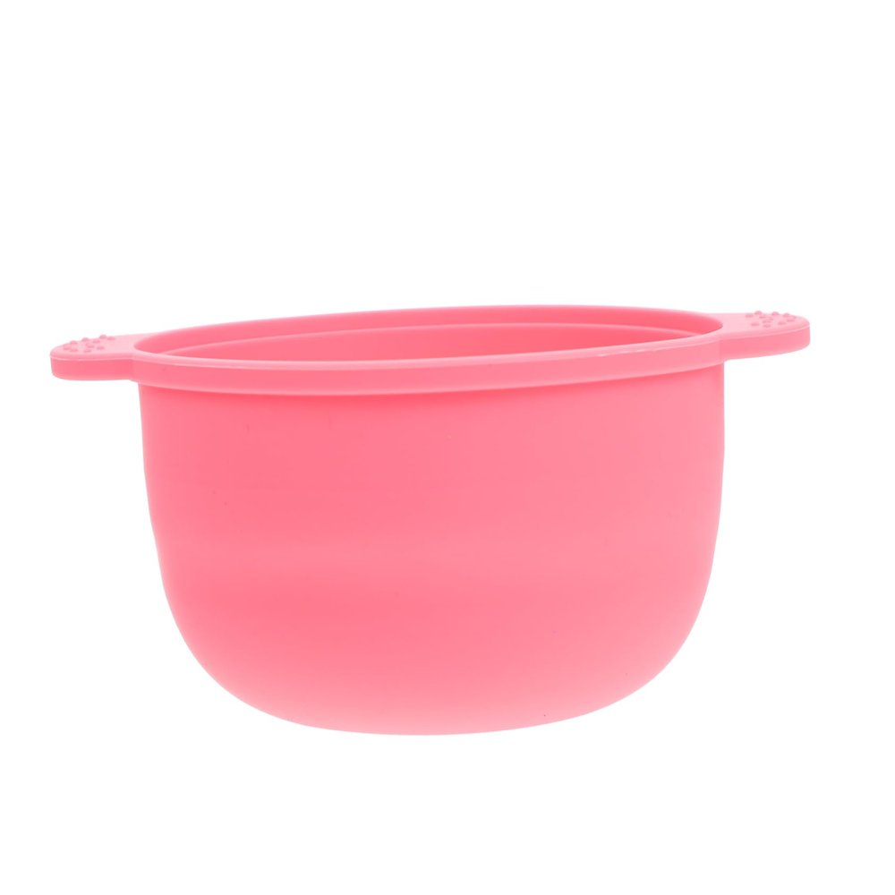 SEWOART Hair Removal Wax Warmer Bowl Non-Stick Silicone Melting Pot for Home and Salon Use Easy Demold Design with Handle Practical Waxing Container Pink