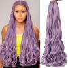 Unionbeauty French Curl Braiding Hair Light Purple 22 Inch French Curls Braids 2 Packs Pre Stretched Body Wave Crochet Braids for Goddess Box Braids Crochet Hair view 1