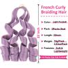 Unionbeauty French Curl Braiding Hair Light Purple 22 Inch French Curls Braids 2 Packs Pre Stretched Body Wave Crochet Braids for Goddess Box Braids Crochet Hair view 2