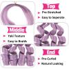 Unionbeauty French Curl Braiding Hair Light Purple 22 Inch French Curls Braids 2 Packs Pre Stretched Body Wave Crochet Braids for Goddess Box Braids Crochet Hair view 3